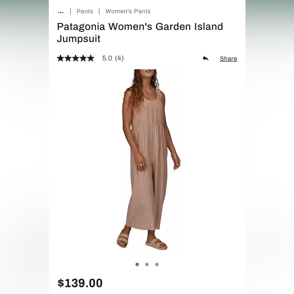 Like New Patagonia Jump Suit Size Small